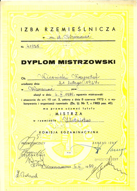 Dyplom mistrzowski
